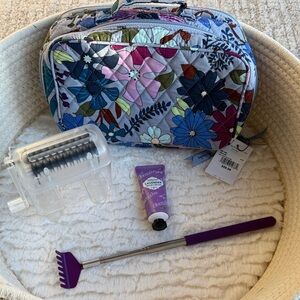 Vera Bradley Blush and Brush Makeup Case Bundle